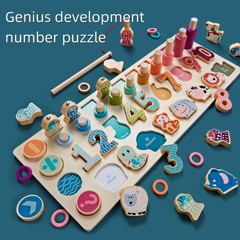 Wooden Number Counting Board -Mathematics Educational Toys