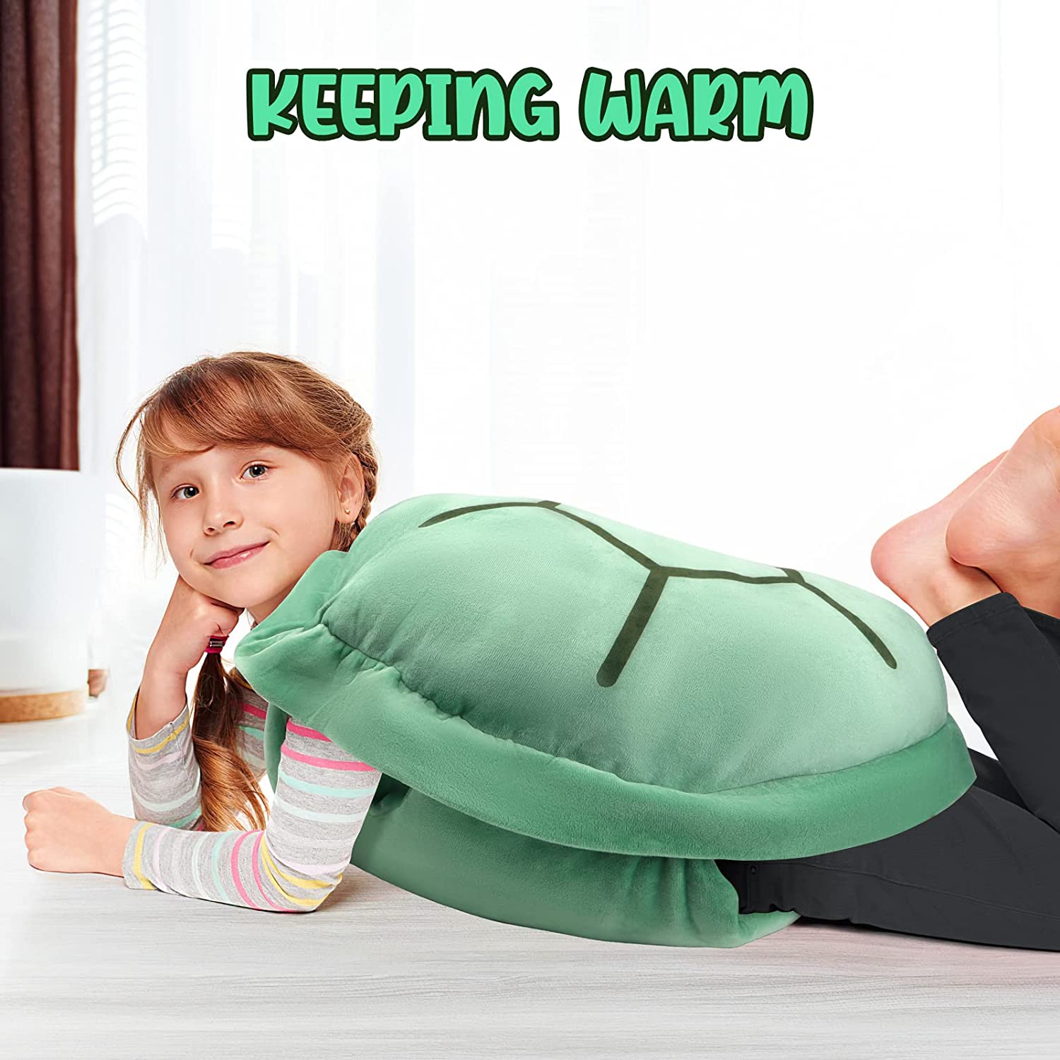 80CM Wearable Turtle Shell stuffed Animal Large Toy Plush Pillow Includes Filler Sea Turtle Costume stuffed Animal Gift For Kids Adults