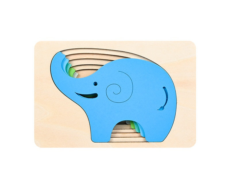 Montessori Elephant Layered Puzzle