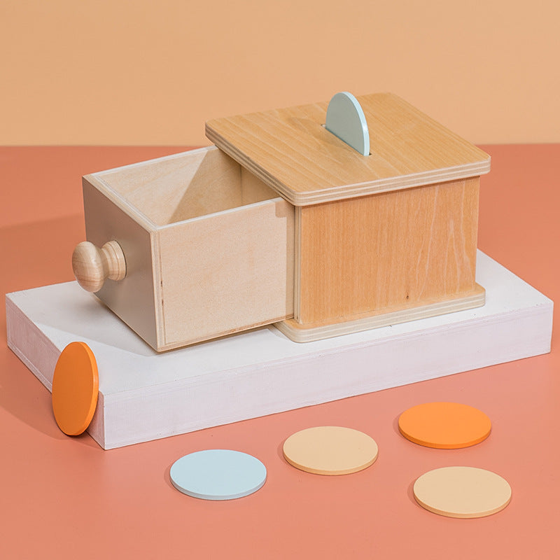 Montessori Pastel Coin and Drawer Box