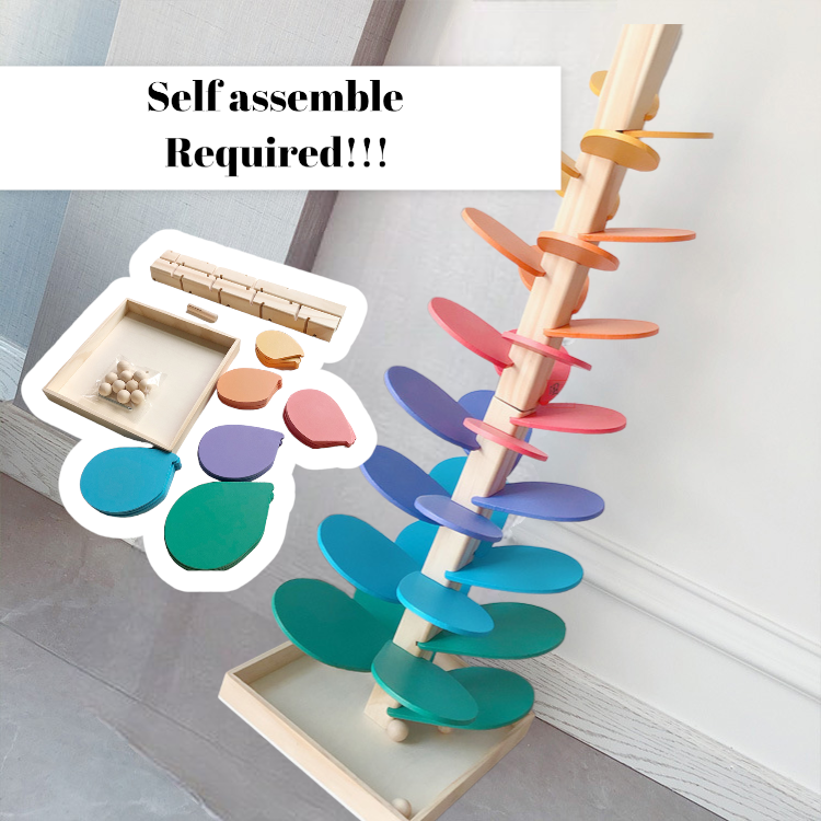 Large 72cm Musical Tree Wood Sounding Marble Run Toy !