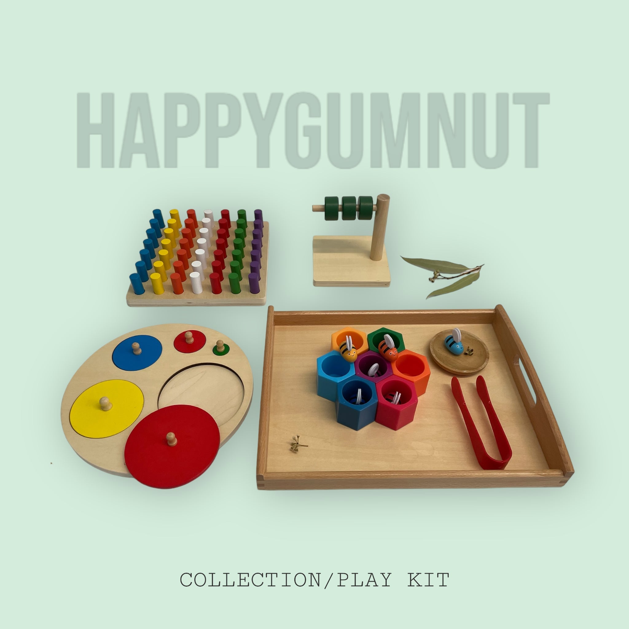 Montessori Wooden Toy Bundle F