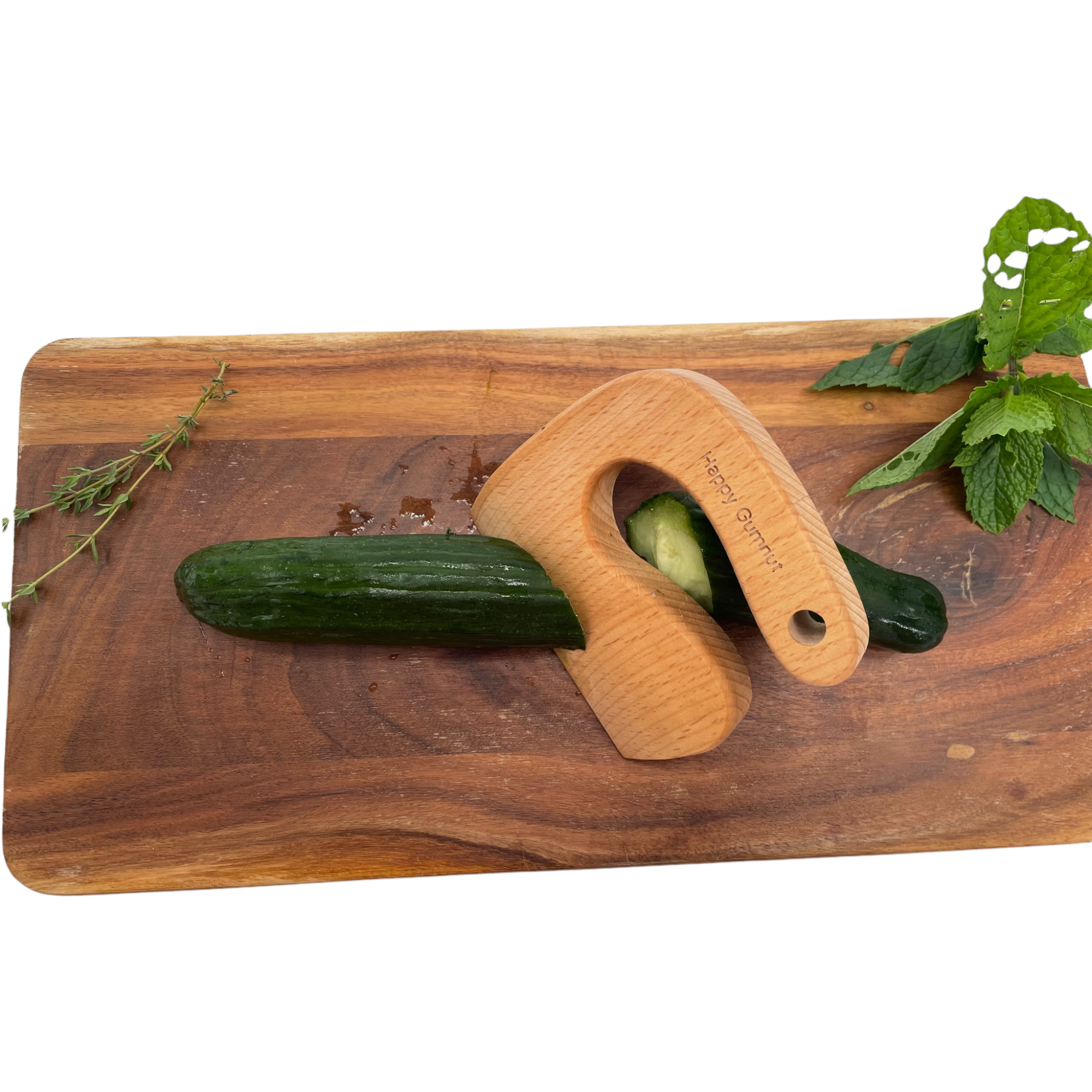 Wooden Cutting Knife Kids Safe Handmade with Natural Wood.