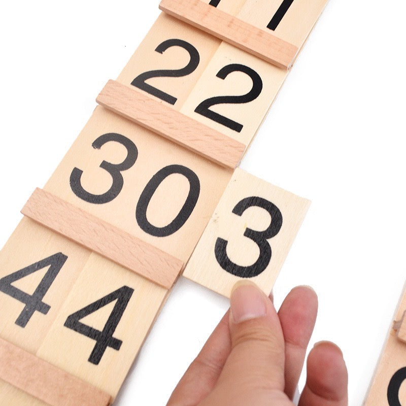 Montessori Math Teens & Tens Board Wooden Seguin Board 1-99 Number Learning Kids Counting Toy