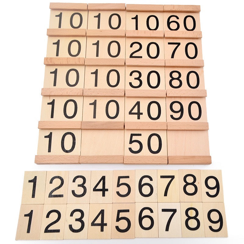Montessori Math Teens & Tens Board Wooden Seguin Board 1-99 Number Learning Kids Counting Toy