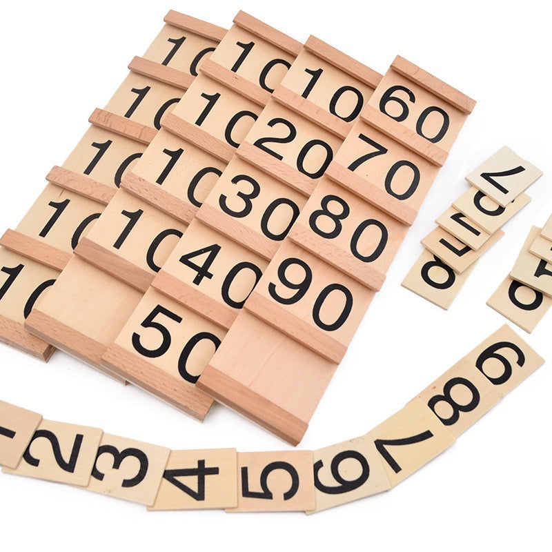 Montessori Math Teens & Tens Board Wooden Seguin Board 1-99 Number Learning Kids Counting Toy