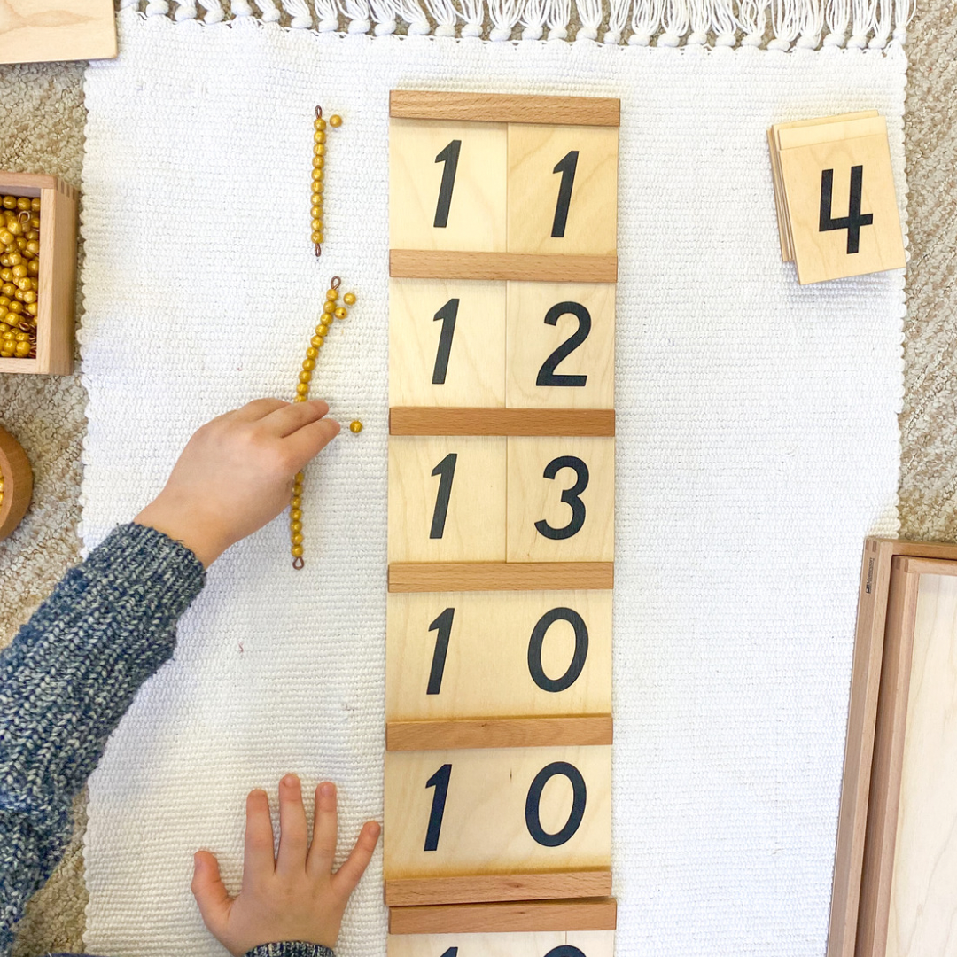 Montessori JUMBO Math Teens & Tens Board Wooden Seguin Board 1-99 Number Learning Kids Counting Toy