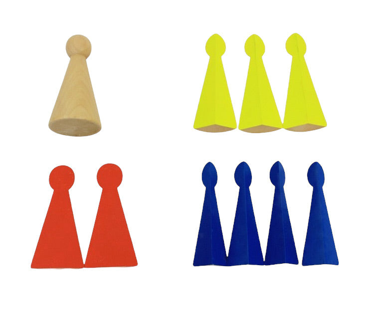Montessori Fractions Skittles Peg Leg Doll Sorting Board