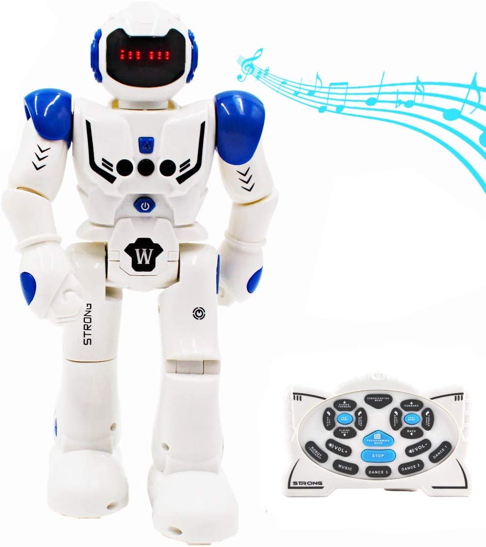 Remote Control Robot Toy Programmable Intelligent Interactive Gesture Sensing Robot Kit Dancing Walking Smart Robotics LED Gift for Kids