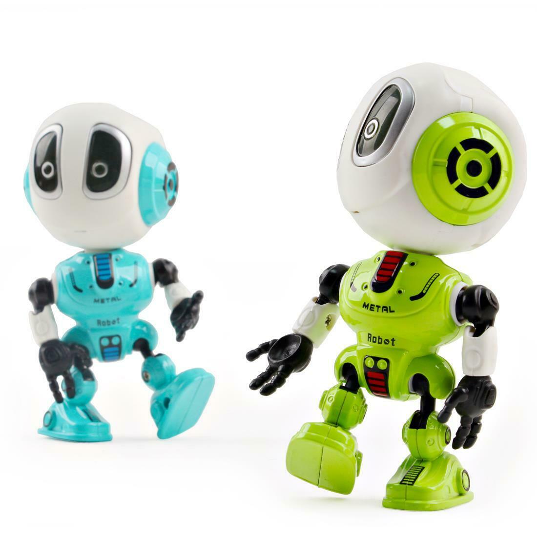 Mini Diecast Robot Toy with Touch Sensitive & Alien Voice Function (2 Pack)