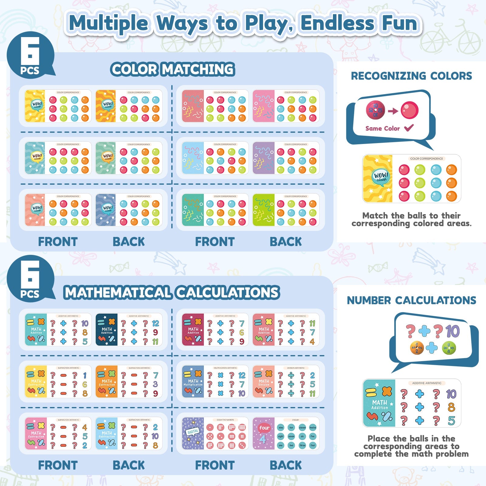 Rolling Track Ball Puzzle Game Toys, Interactive Educational Toy Stimulating Creativity, Best Gift for Kids, Double-sided Clean Plastic Material, for Family Fun