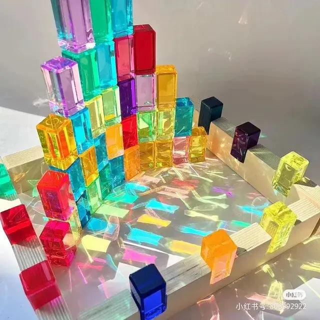 Rainbow Acrylic Sensory Blocks Light Transmitting