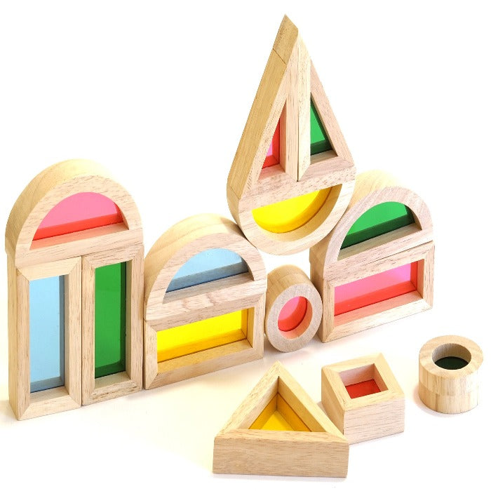 24PCS Rainbow Blocks - Sensory Toys