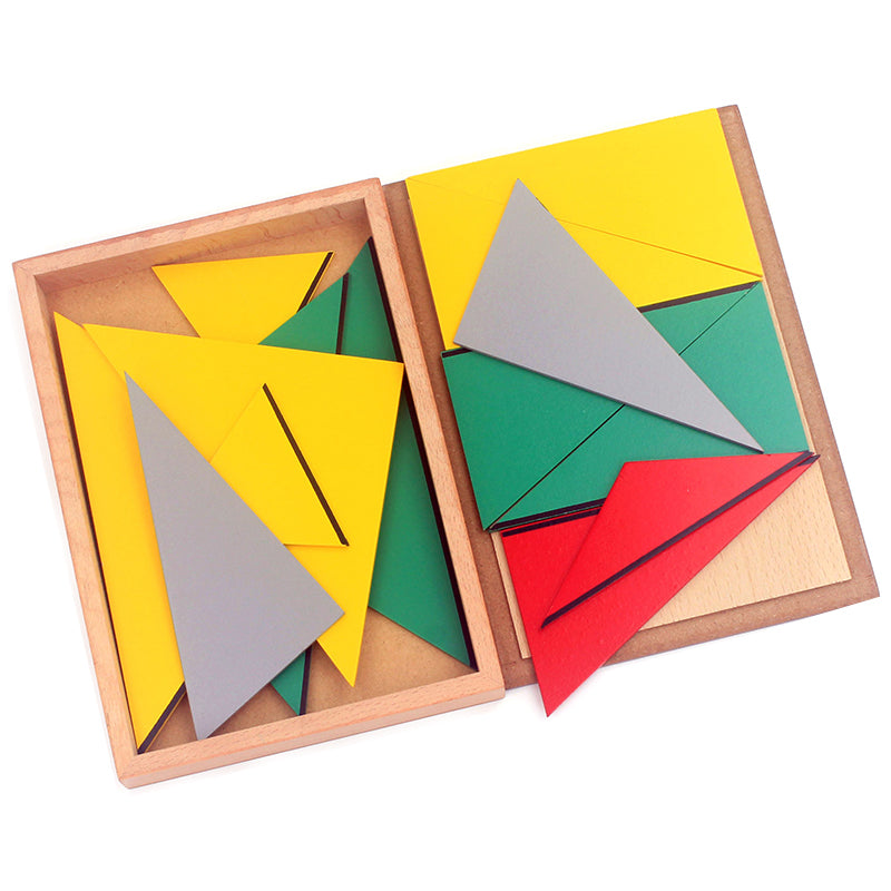Fidtoy Set of Constructive Triangles Montessori Material