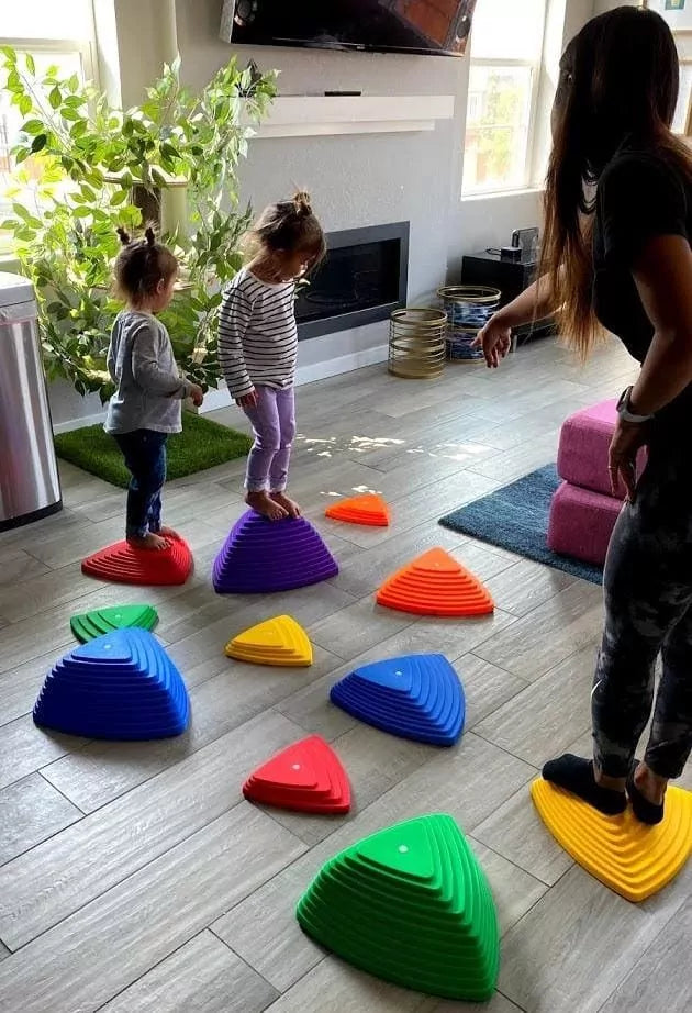 River Cross Stunt Rainbow Stepping Hurdle - 9 Pieces