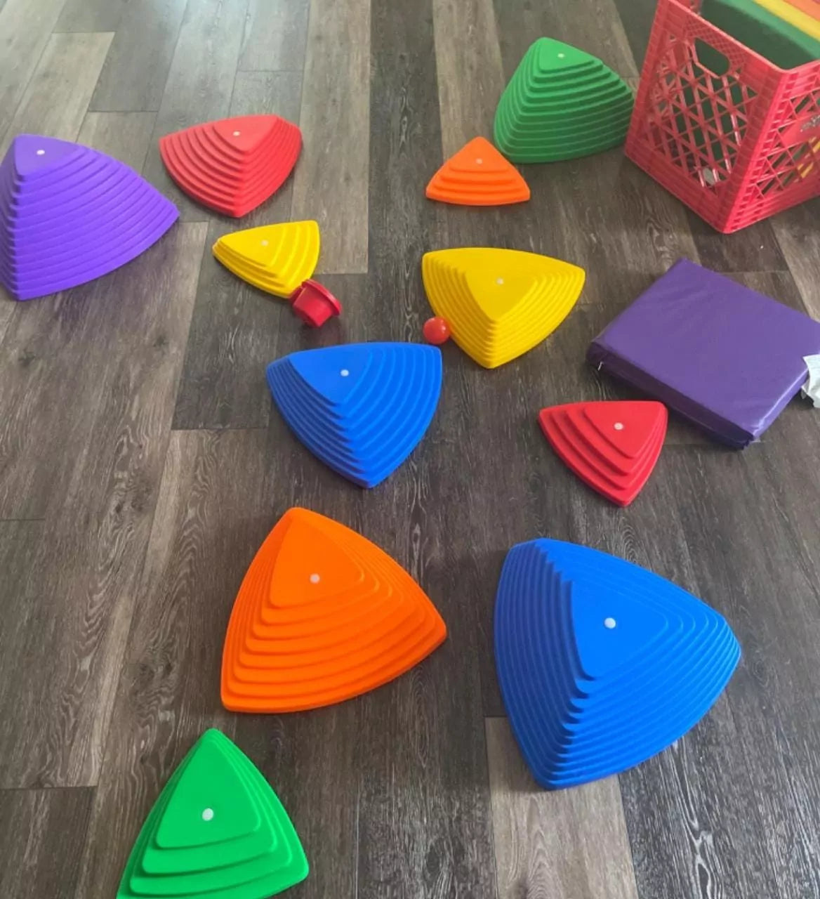 River Cross Stunt Rainbow Stepping Hurdle - 9 Pieces