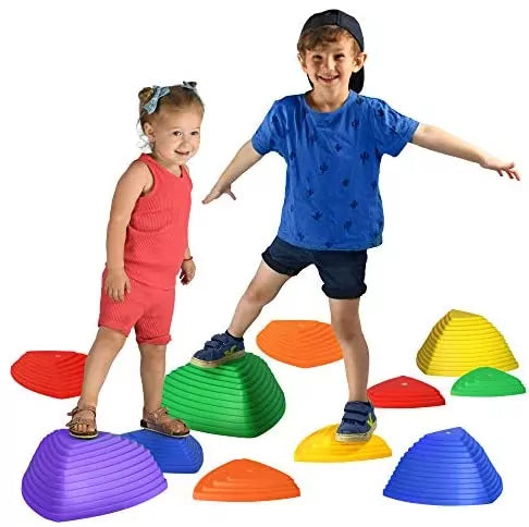 River Cross Stunt Rainbow Stepping Hurdle - 9 Pieces