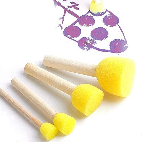 Round Sponge Drawing Stamp - 5 Pieces