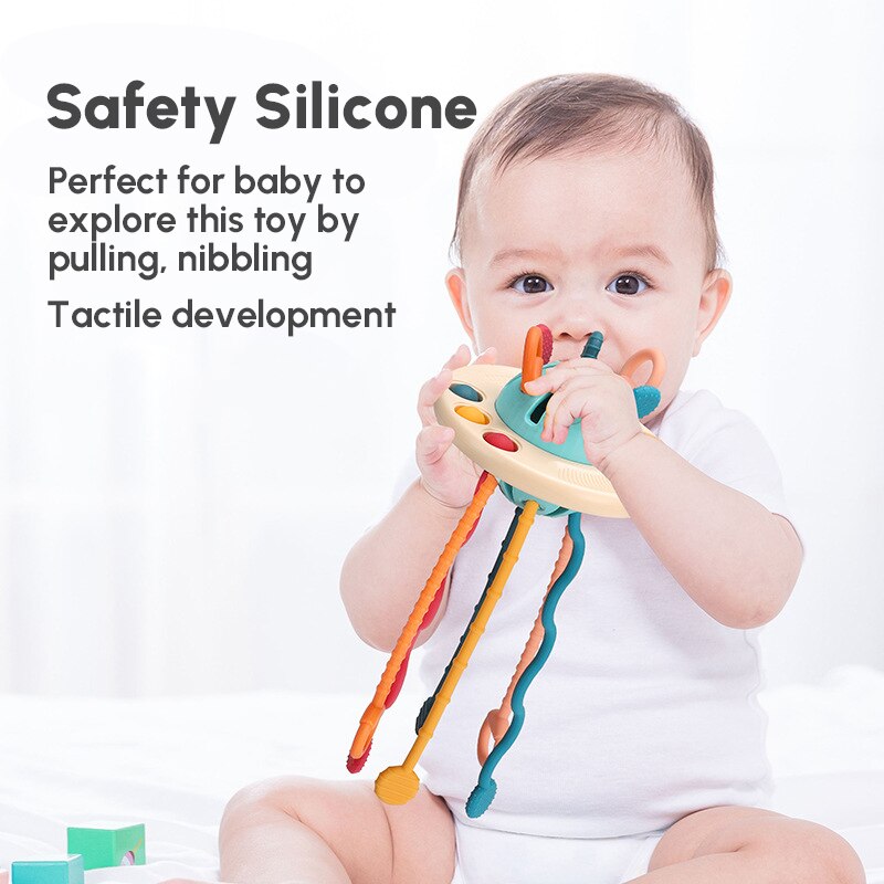 Silicone Pull String Interactive Toy