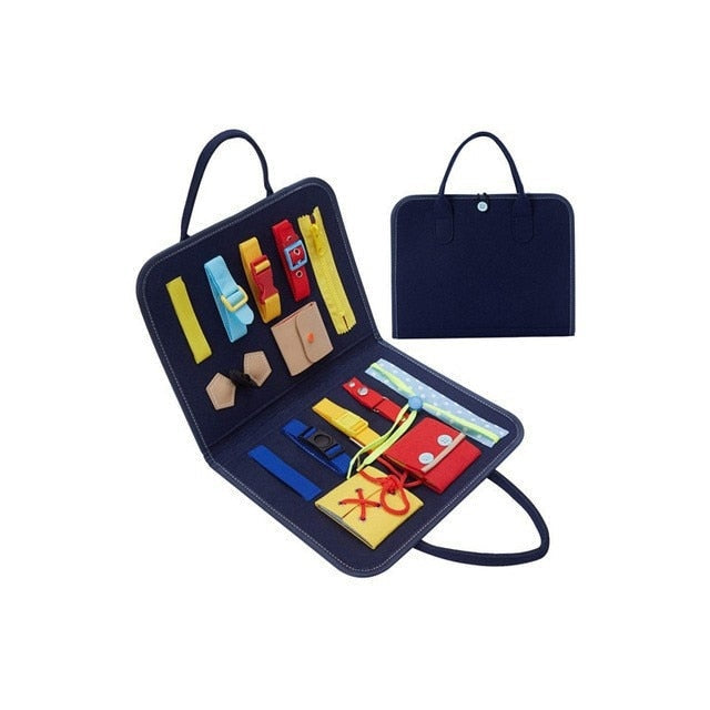 Fidtoy Busy Board para Niños Pequeños – Tablero de Actividades Sensoriales Portátil para Viajes y Aprendizaje