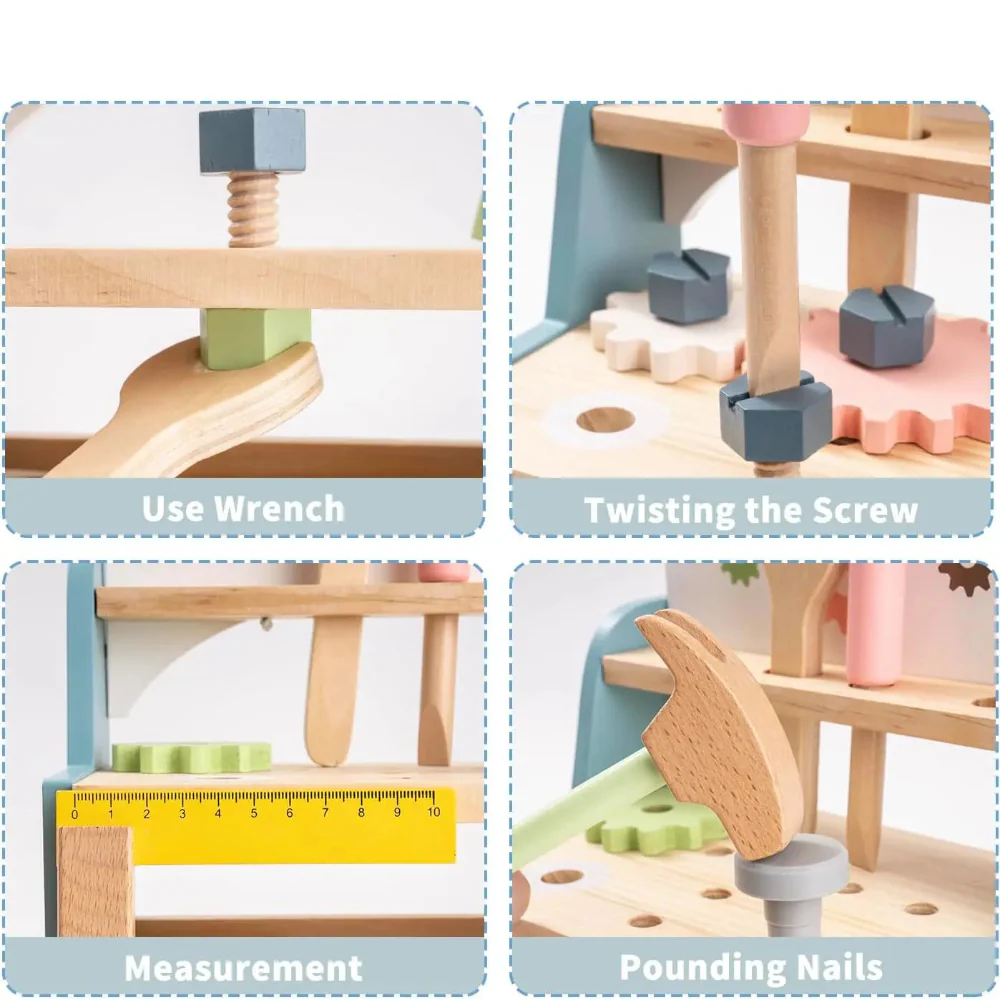 Wooden Tool Bench Set