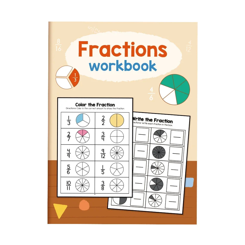 Fidtoy Fraction Learning Workbook for Grades 3-4 – Montessori Math & Interactive Exercises