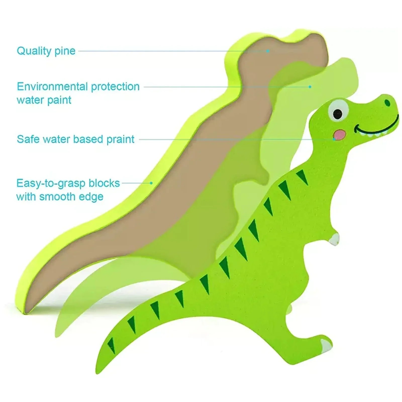 Kids Wooden Numbers Puzzle Blocks With Tray