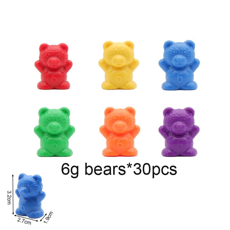 Rainbow Weight Counting Bear With Stacking Cups