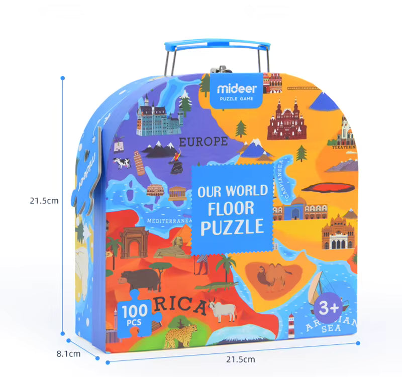GeoMap – Educativo y divertido – Puzle de mapa mundial para el suelo