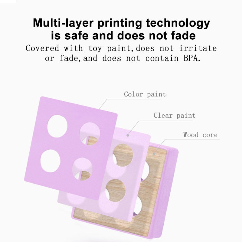 Wooden Building Blocks Kids Puzzle Toys