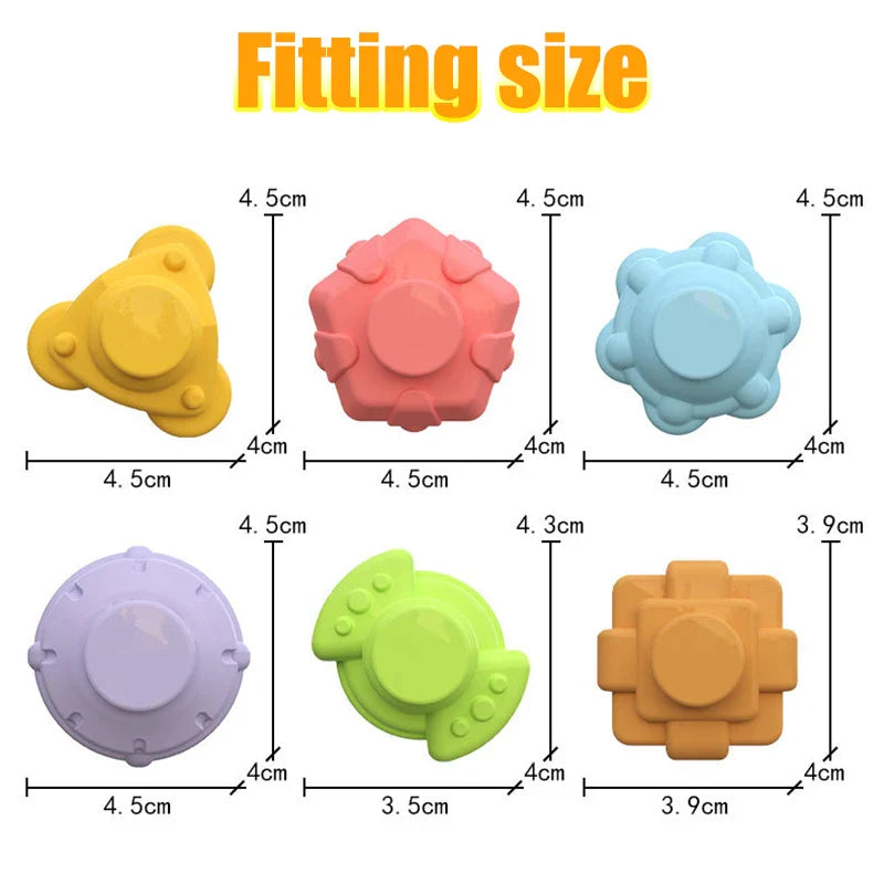 Fidtoy Cube d'apprentissage sensoriel Montessori - Jouet à formes à encastrer