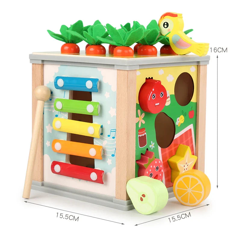Fidtoy Boîte à trésors à perles multifonction Jouet d'activité Montessori