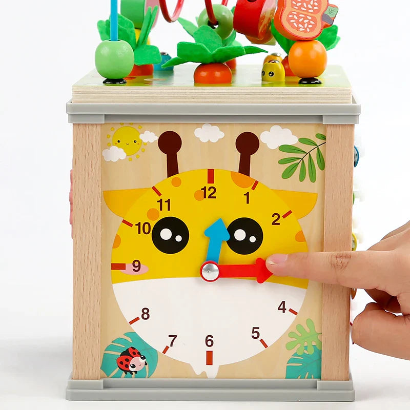 Fidtoy Boîte à trésors à perles multifonction Jouet d'activité Montessori
