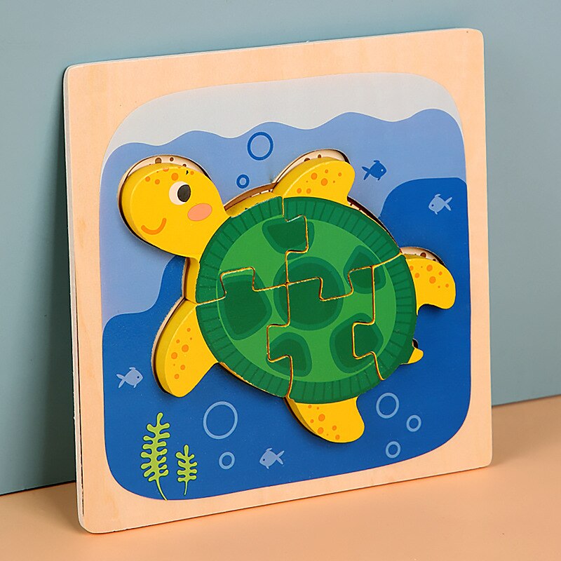 Puzzles en Bois Montessori pour Tout-petits Bébés 1 2 3+ Ans