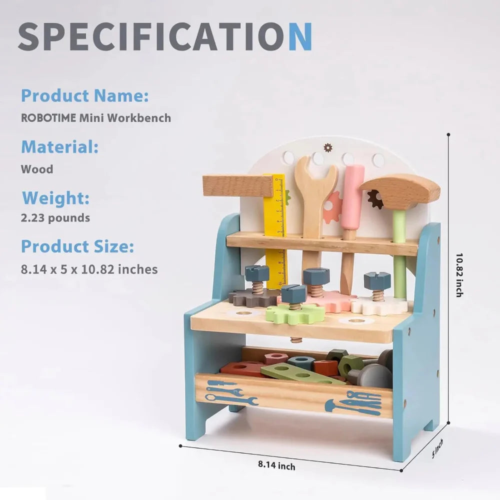Wooden Tool Bench Set