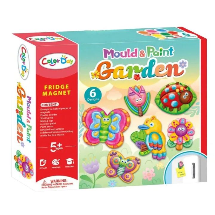 Fidtoy Mould and Paint Garden Toy Craft Kit for Kids