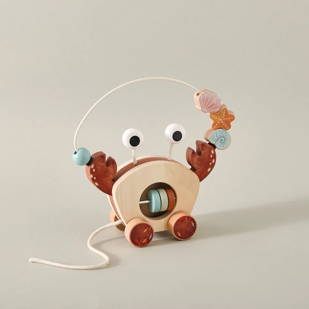 Crab Pull Toy™ – Spelen & Leren – Houten Krab
