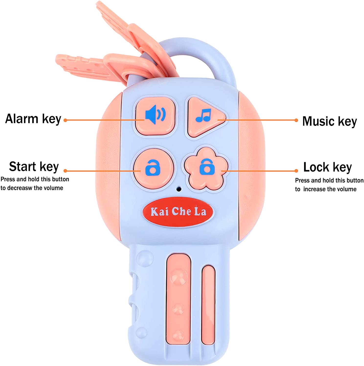 Steering Wheel for Car Backseat Pretend Driving Simulated Driving Steering Wheel Toy Light and Music Educational Gifts for Kids Blue