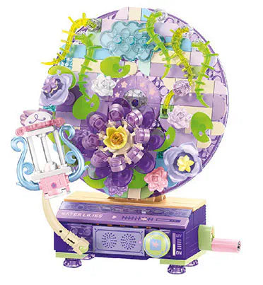 Fidtoy Flower Music Box Building Set – 339 PCS Creative Block Toy for Kids 6+