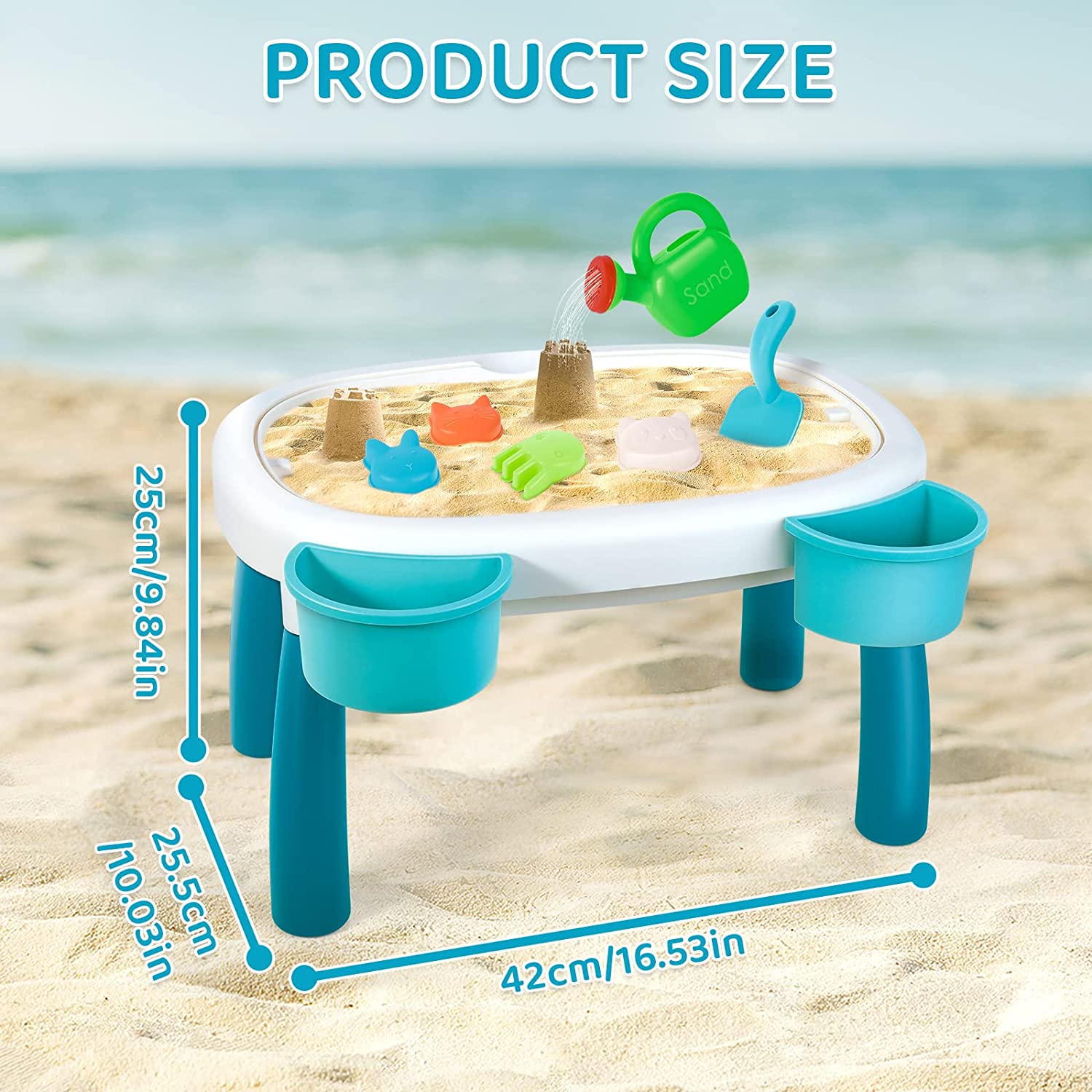 Sand and Water Table Toy for Kids Beach Toy summer Table Activity Sensory Play Sand Table Outdoor Table