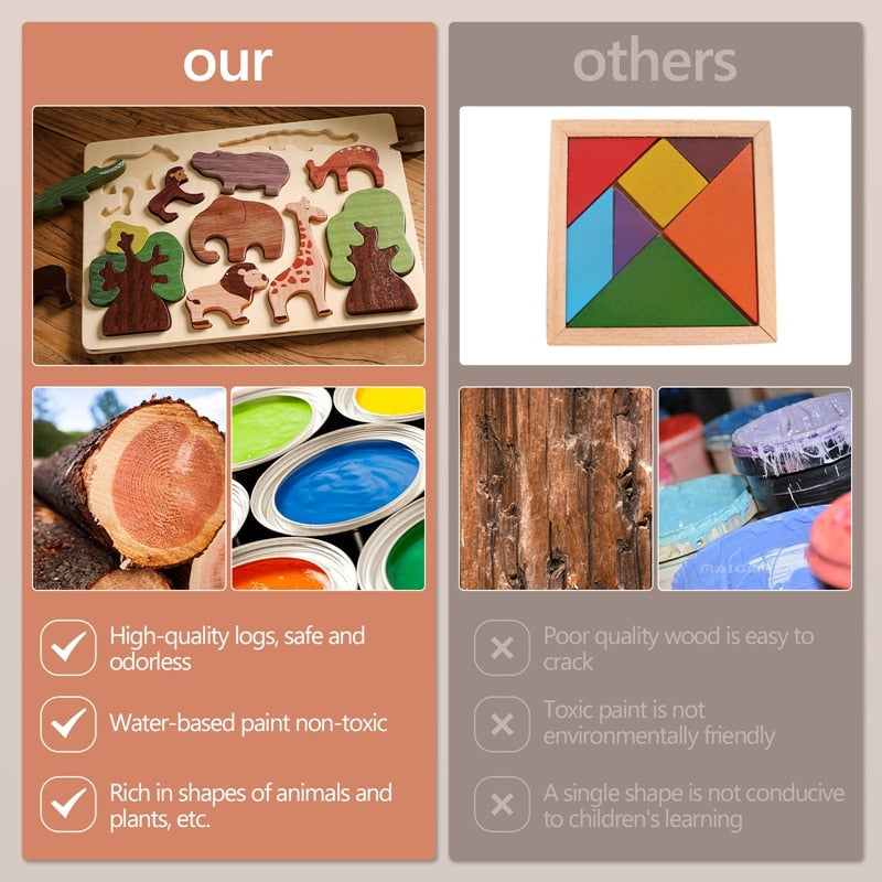 Wooden Forest Montessori Puzzle