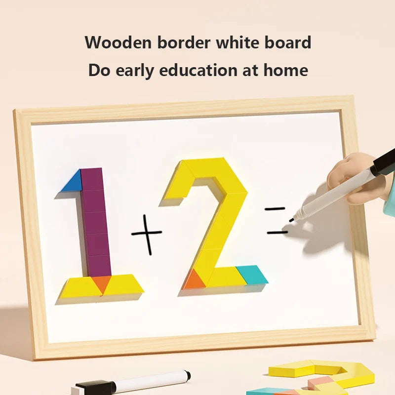 Fidtoy Wooden Magnetic Blocks - Creative Educational Toy for Kids