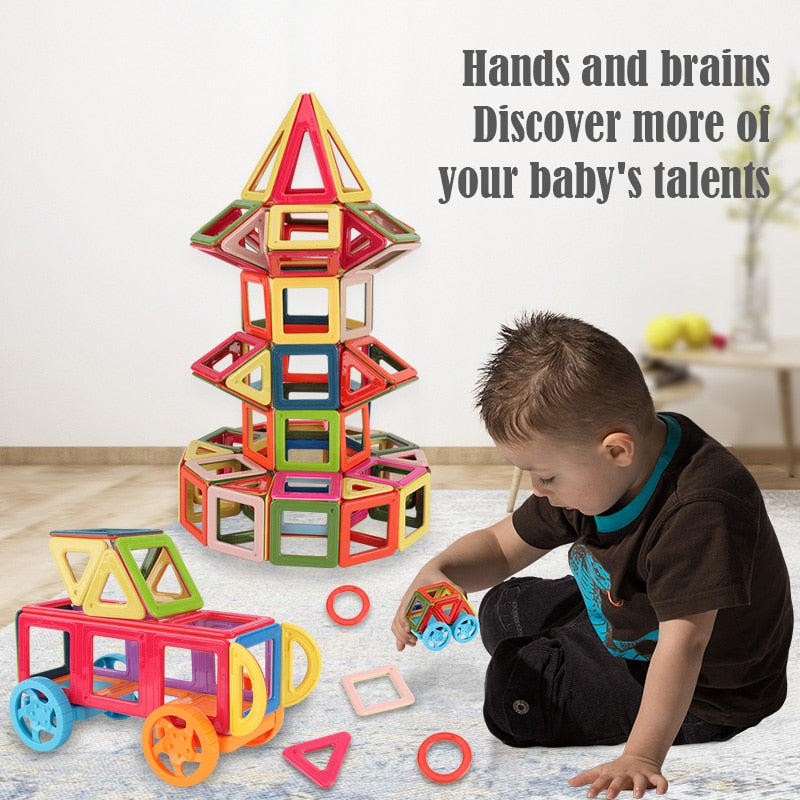 Fidtoy 3D Magnetic Building Blocks Kit – STEM Educational Toy for Kids 4+