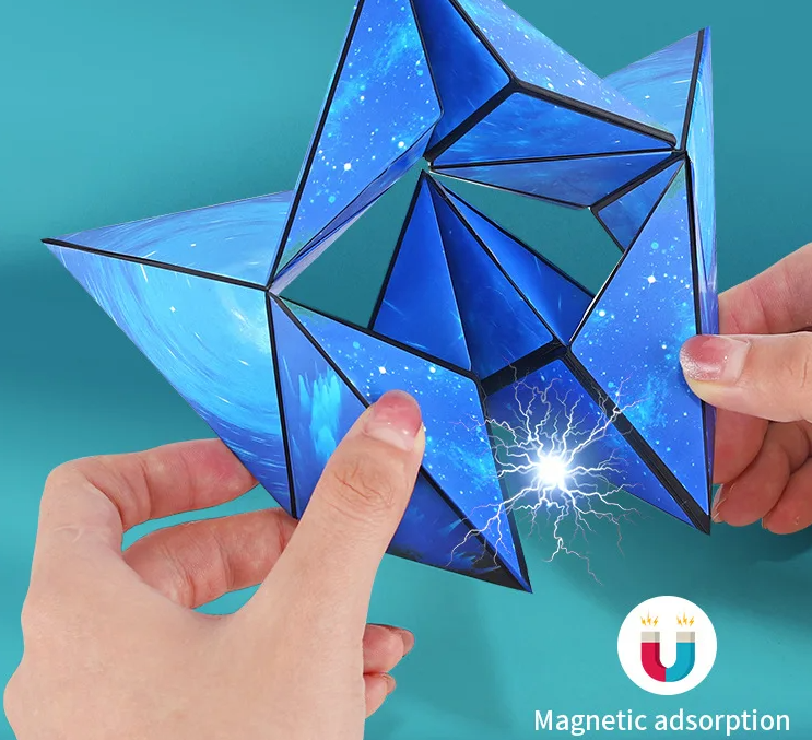 Cube magique Montessori déformable à aimant