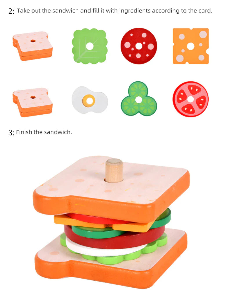 Play and Learn 1 Column Sequence Food Set Includes Flash Cards
