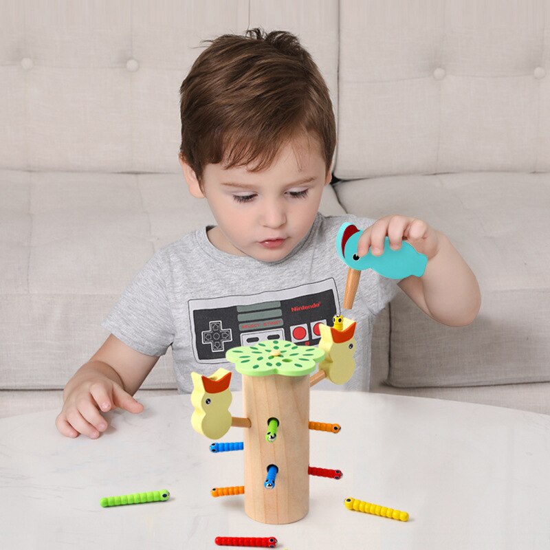 Woodpecker Magnetic Worm Catching Game B
