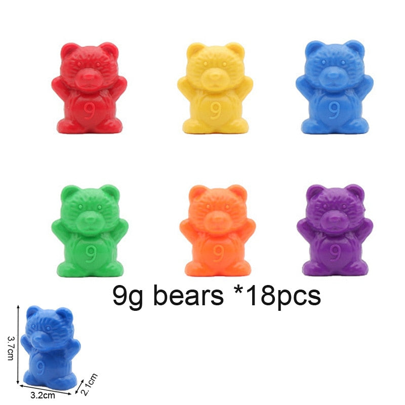 Rainbow Weight Counting Bear With Stacking Cups