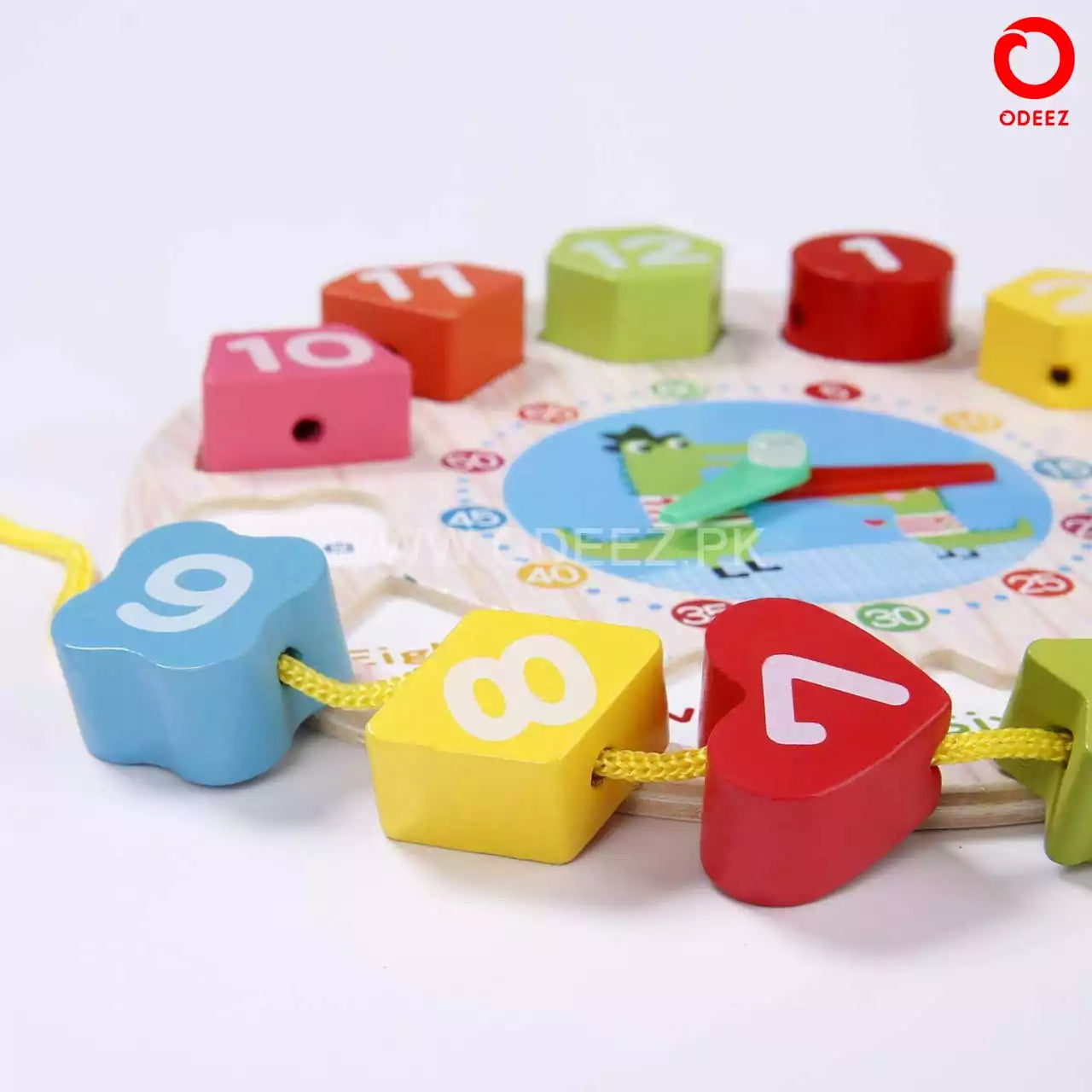 Seton Wooden Clock With Beads