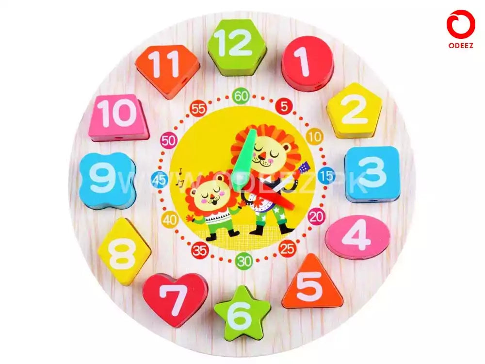 Seton Wooden Clock With Beads