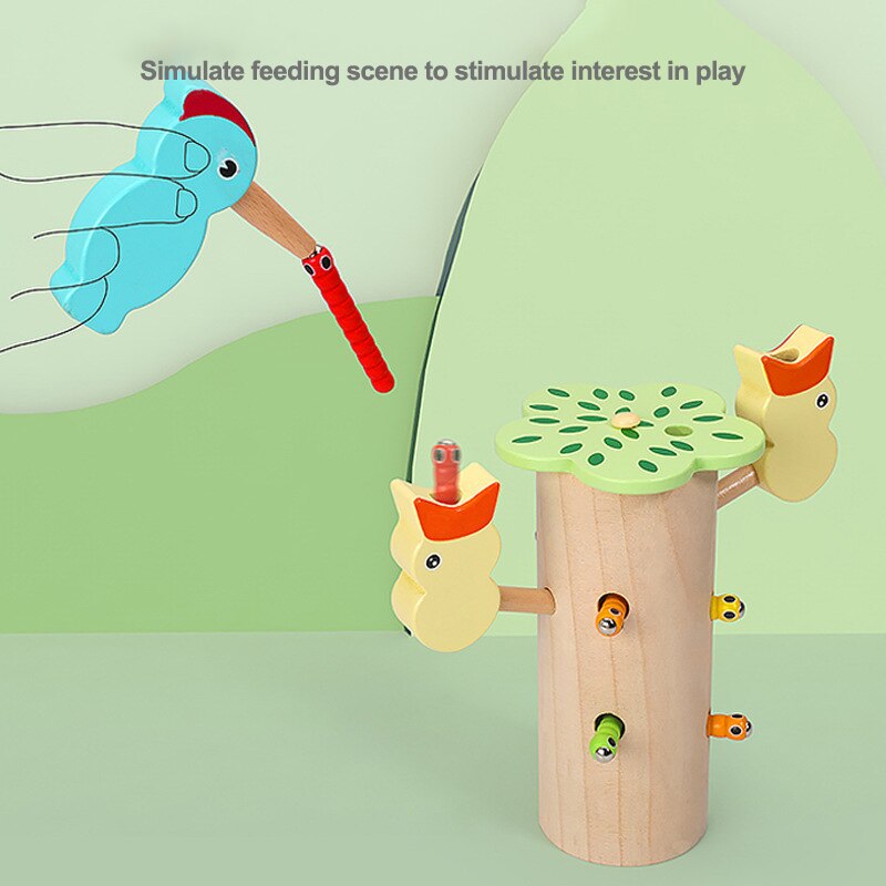 Woodpecker Magnetic Worm Catching Game B